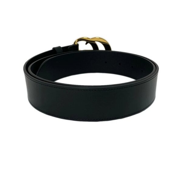 GUCCI GG Marmont Black Gold Leather Hardware Belt 419-032525 - Picture 2 of 4